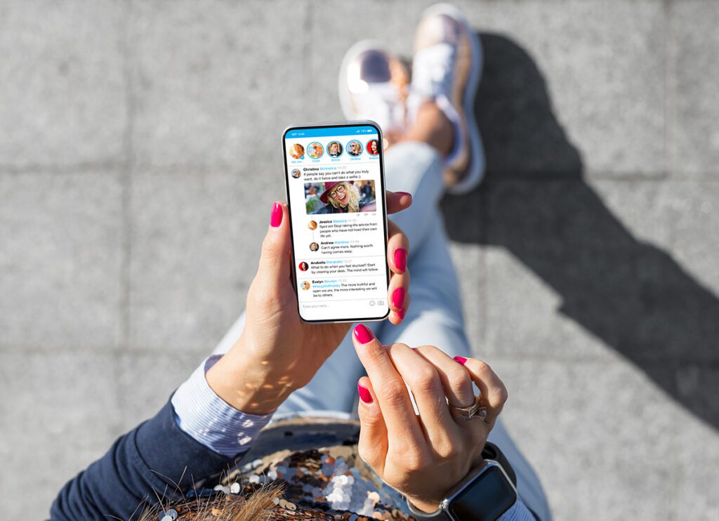 Social media, telefono twitter